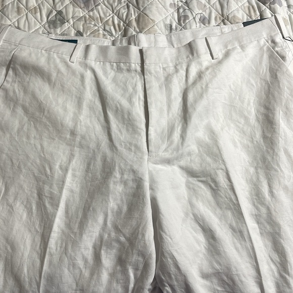NWT men’s Perry Ellis white linen/cotton blend pants 48x34 - Picture 5 of 8